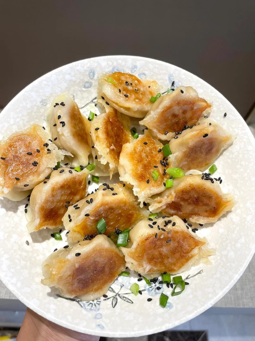 Finished 10-Minute Pan-Fried Dumplings for Breakfast dish photo